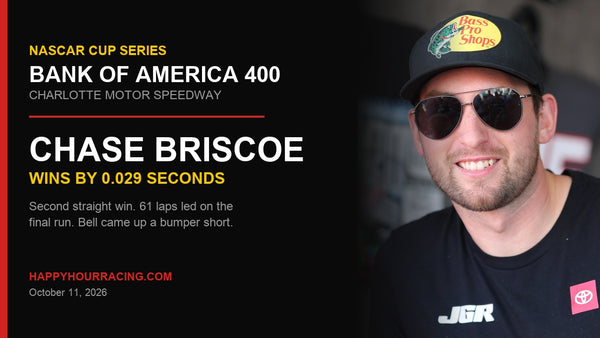 Bank of America 400 Recap: Chase Briscoe Wins Charlotte by 0.029 Seconds