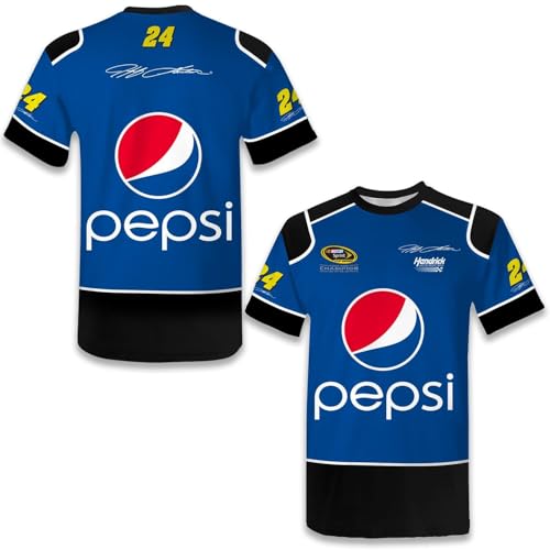 Checkered Flag Sports Jeff Gordon #24 NASCAR Retro Uniform Team Pit Blue Sublimated Shirt