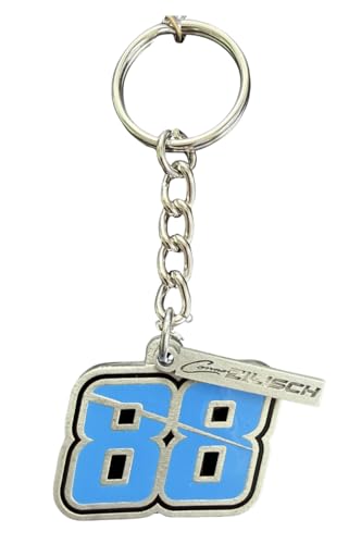 Connor Zilisch #88 Pewter Blue Number Signature Hang Tag Keychain