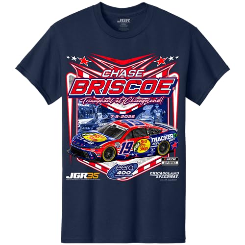 Chase Briscoe #19 NASCAR 2026 Chicagoland Speedway Winner 7.5.2026 Win T-Shirt