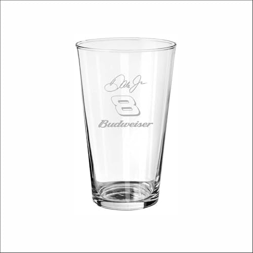 Sparta Pewter Dale Earnhardt Jr. #8 NASCAR Retro Etched 16oz Pint Glass