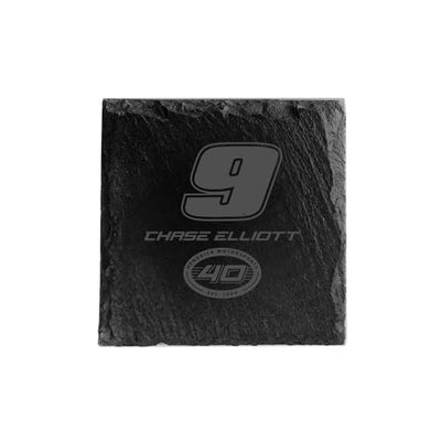 Chase Elliott #9 Name and Number Etched Slate Coaster Set of 4