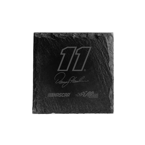 Denny Hamlin #11 Name and Number Etched Slate Coaster Set of 4