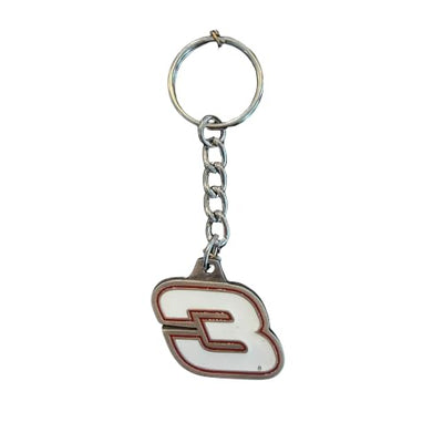 RCR Racing #3 Pewter Number Hang Tag Keychain