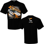 Corey LaJoie 2023 #7 Celsius Spire Motorsports Nascar Racing Team 2 Sided Black T-Shirt