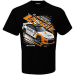 Corey LaJoie 2023 #7 Celsius Spire Motorsports Nascar Racing Team 2 Sided Black T-Shirt
