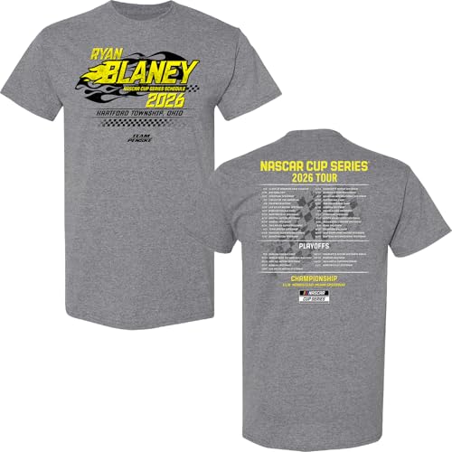 Ryan Blaney NASCAR 2026 Schedule T-Shirt - Automotive Racing Apparel