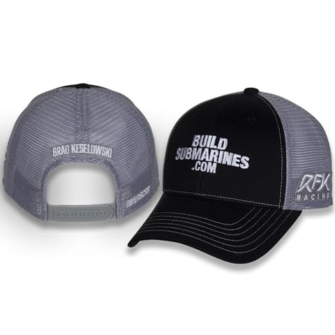 Checkered Flag Sports Brad Keselowski #6 NASCAR 2024 Build Submarines Adult Sponsor Mesh Snapback Hat Black