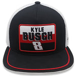 Checkered Flag Sports 2023 Kyle Busch #8 Patch Hat NASCAR Adjustable Racing Mesh Baseball Flat Brim Cap Black