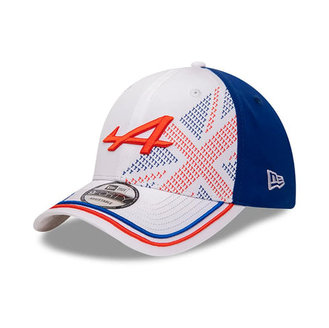 New Era Alpine F1 Silverstone Race Special White 9FORTY Adjustable Baseball Cap White/Blue/Red, White, One Size