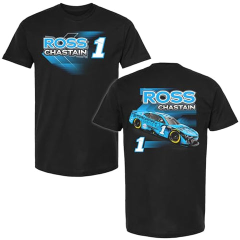 Checkered Flag Sports Ross Chastain #1 NASCAR 2024 Pit Stop WWEX 2 Sided Trackhouse Racing T-Shirt