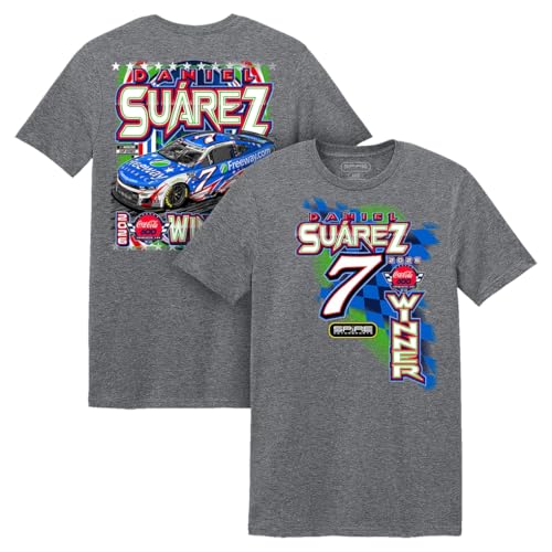 Daniel Suarez #7 NASCAR 2026 Win Charlotte 600 Winner T-Shirt