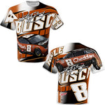 Checkered Flag Sports Kyle Busch #8 NASCAR 2023 Cheddars Accelerator Sublimated Total Print T-Shirt Multicolor