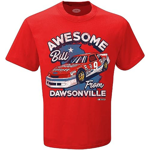 Bill Elliott #9 NASCAR 2023 Awesome Bill from Dawsonville Red T-Shirt
