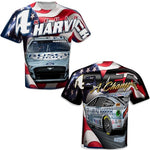 Kevin Harvick #4 NASCAR 2023 4EVER A Champion Patriotic Sublimated Total Print T-Shirt Multicolor