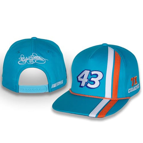 Richard Petty #43 NASCAR 2023 Large Number 43 7 Time Champion Carolina Blue Rope Hat