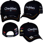 Checkered Flag Sports Kyle Busch #8 NASCAR 2022 Cheddars Adult Driver Sponsor Uniform Adjustable Black Hat