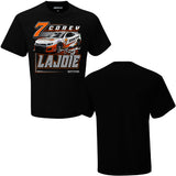 Corey Lajoie 2023#7 Schluter Systems Spire Motorsports Nascar Racing Team 1 Sided Black T-Shirt