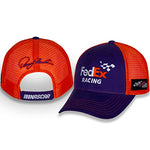 Checkered Flag Sports Denny Hamlin #11 2023 NASCAR FedEx Sponsor Orange Adjustable Trucker Mesh Hat