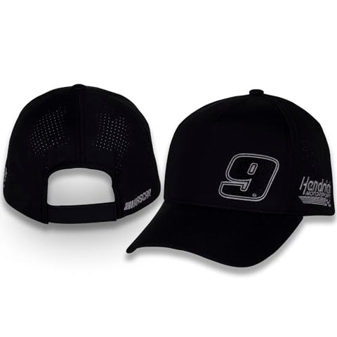 Chase Elliott #9 NASCAR 2024 Adult Tonal Number Delta Mesh Structured Front Black Hat