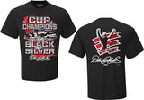 Dale Earnhardt Sr #3 NASCAR Cup Champions Wear Black and Silver Adult Black Shirt