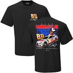 Dale Earnhardt Jr. #88 National Guard Car 2 Sided Men's Short Sleeve Black T-Shirt