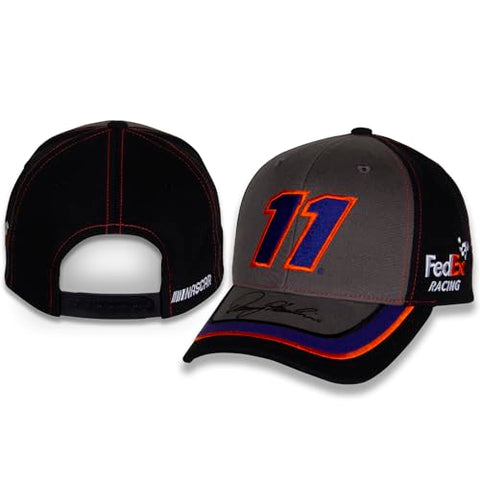 Denny Hamlin #11 NASCAR 2024 Element Snapback Gray Black Racing Snapback Hat