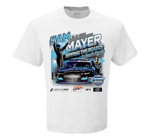 Sam Mayer #1 NASCAR Xfinity 2023 Contender 300 at Homestead Miami Winner 10.21.2023 First Win T-Shirt