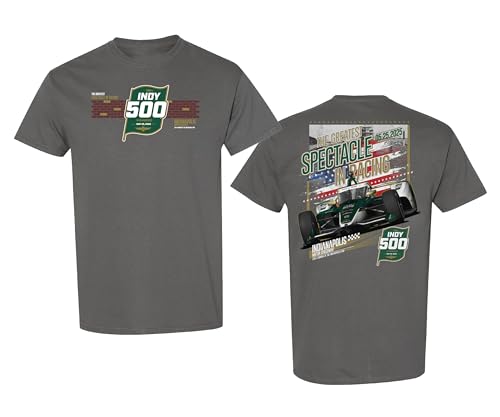 109th Indianapolis IndyCar 2025 Adult 500 Race 5.25.2025 Car Flag Tee