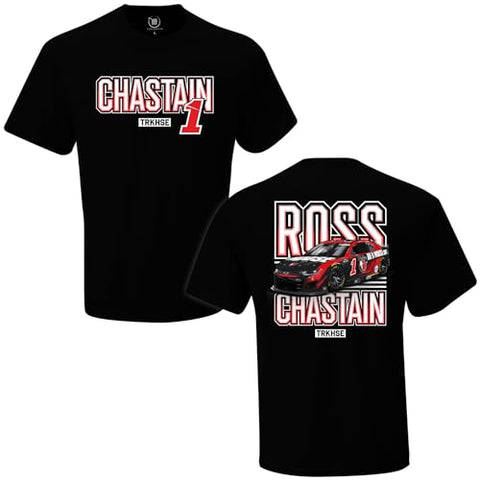 Checkered Flag Sports Ross Chastain #1 NASCAR 2024 Pit Stop Moose 2 Sided Trackhouse Racing T-Shirt