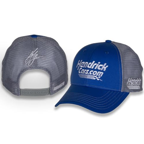 Checkered Flag Sports Kyle Larson #5 NASCAR 2024 Adult Sponsor Mesh Snapback Hat Blue