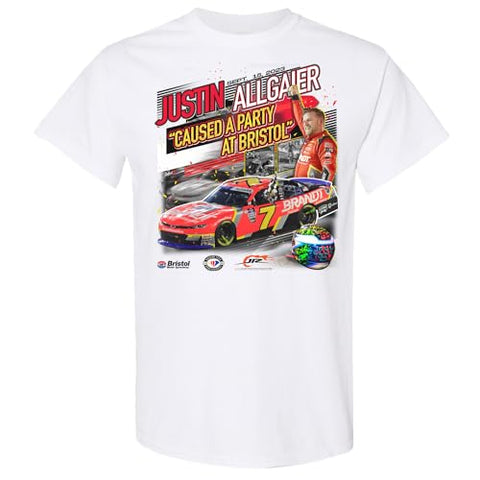 Justin Allgaier #7 NASCAR Xfinity 2023 Bristol Night Race Winner 9.15.2023 Win T-Shirt
