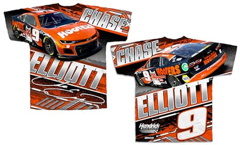 Checkered Flag Sports Chase Elliott #9 NASCAR 2024 Hooters Racing Total Print Sublimated Shirt