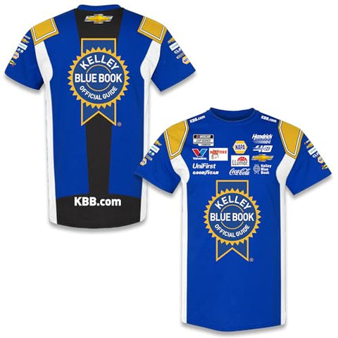 Checkered Flag Sports Chase Elliott #9 NASCAR 2024 Kelly Blue Book Racing Sublimated Pit Uniform Shirt
