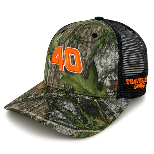 Justin Allgaier 2025 Traveller #40 JR Motorsports Camo Snapback Mesh Hat