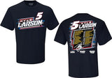Kyle Larson #5 NASCAR 2024 Cup Series 2 Sided Race Schedule T-Shirt