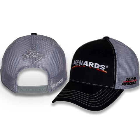 Checkered Flag Sports Ryan Blaney #12 NASCAR 2024 Menards Adult Sponsor Mesh Snapback Hat Black