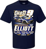 Checkered Flag Sports Chase Elliott #9 NASCAR 2024 Most Popular Driver Award T-Shirt