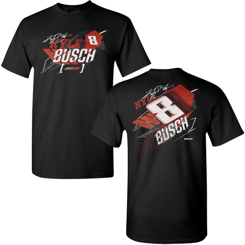 Kyle Busch #8 Black 2023 NASCAR Signature and Name 2 Sided Official Racing T-Shirt