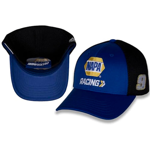 Chase Elliott #9 NASCAR 2024 NAPA Racing Racer Foam Mesh Adjustable Hat Blue
