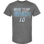 Checkered Flag Sports Noah Gragson #10 NASCAR 2024 Adult Pole Sitter Graphite Heather T-Shirt
