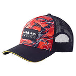 PUMA Red Bull Racing Adjustable Snapback Mesh Trucker Hat (Red/Navy)