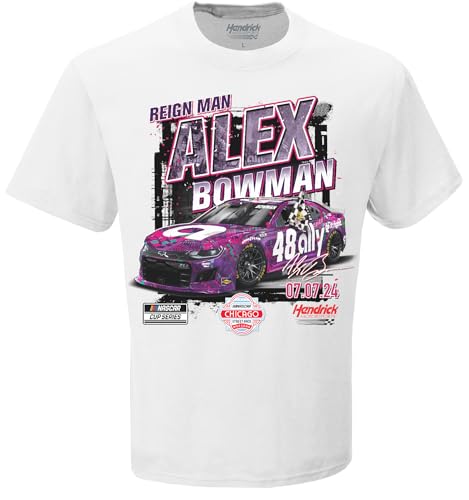 Checkered Flag Sports Alex Bowman #48 NASCAR 2024 Reign Man Chicago Street Race 7.07.2024 Win T-Shirt