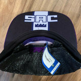 Adidas NBA Sacramento Kings SAC Black Adjustable Snapback Hat Cap New
