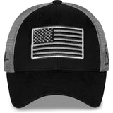 William Byron Adult Tonal Flag Bushed Black Twill Front and Cool Grey Washed Mesh Back Adjustable Hat/Cap…