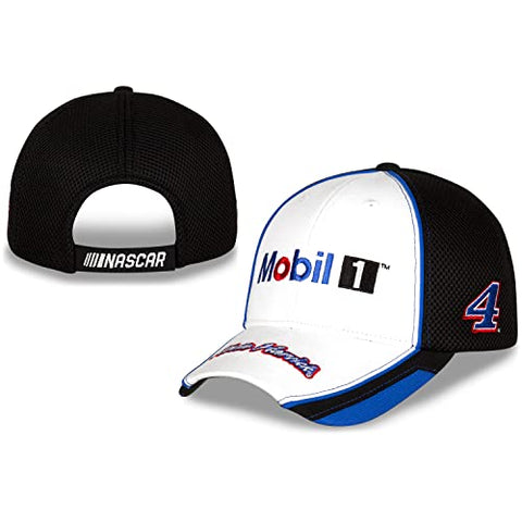Kevin Harvick 2022 Mobil 1#4 NASCAR Element Sponsor Adjustable Blue Black White Hat