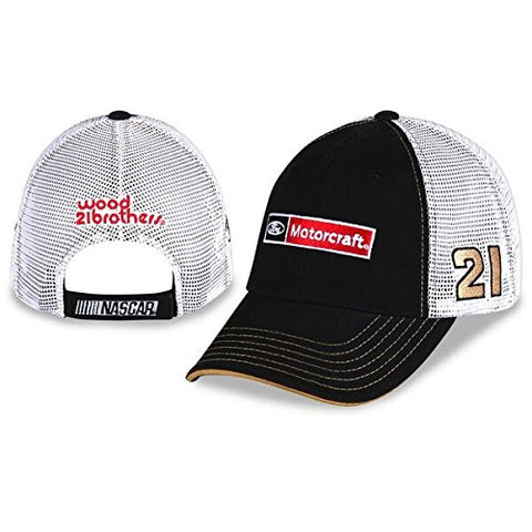 NASCAR Adult Sponsor Trucker Mesh Back Racing Hat / Cap (#21 Ryan Blaney)