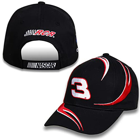 Dale Earnhardt Sr #3 GM Goodwrench Red Swoosh Number Nascar Hat Black
