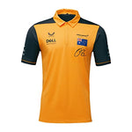 McLaren F1 Men's 2022 Daniel Ricciardo Team Drivers Polo Shirt (XL, Orange)