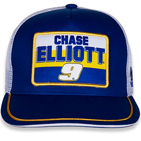 Checkered Flag Sports 2023 Chase Elliott Patch Hat - NASCAR Adjustable Automotive Racing Mesh Baseball Cap